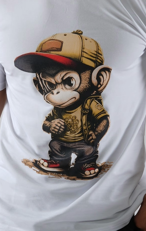 Men’s Stylish Casual T-Shirt – Funny Monkey Print