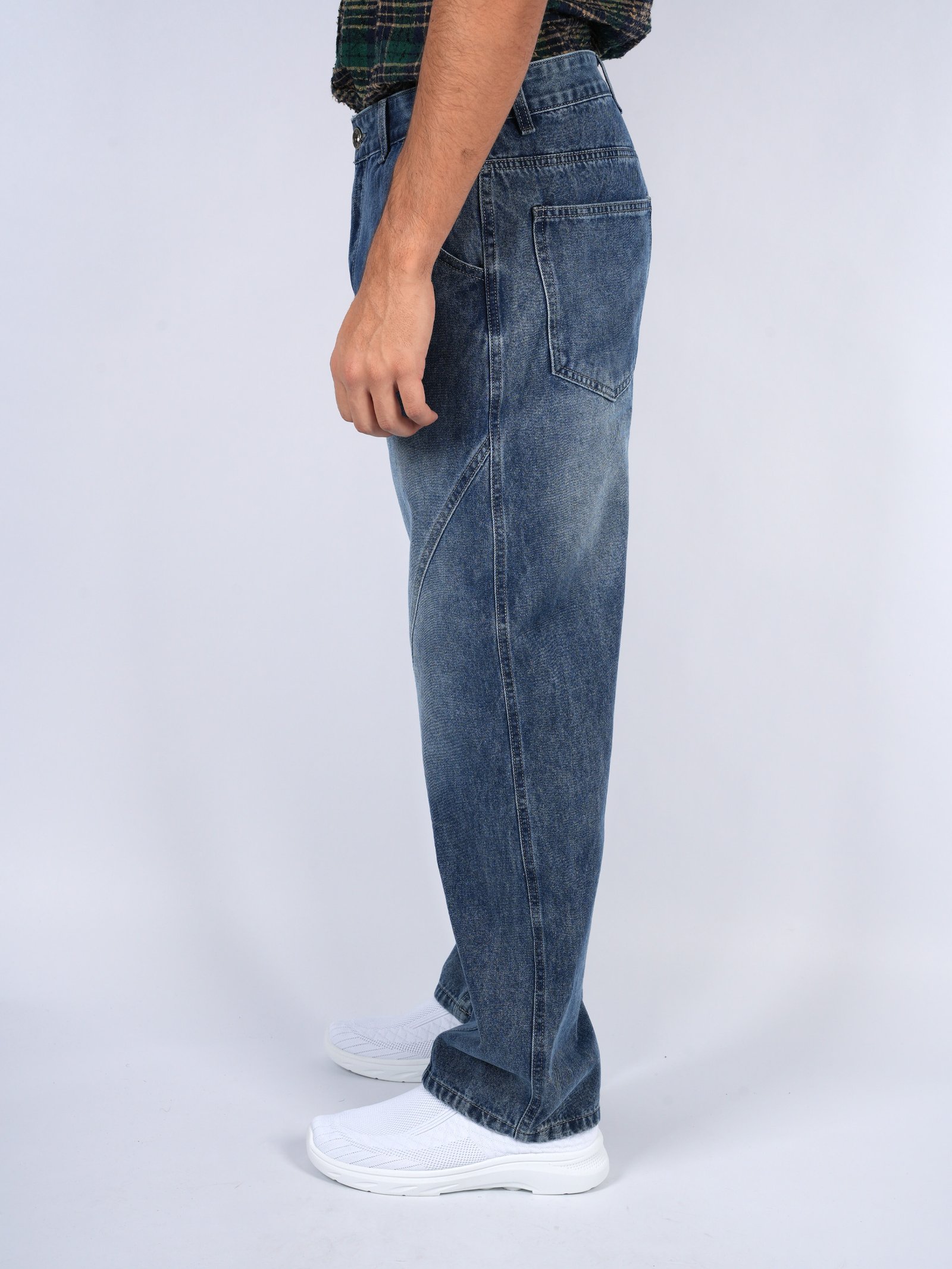 Men’s Baggy Fit Cross Pocket Denim Jeans