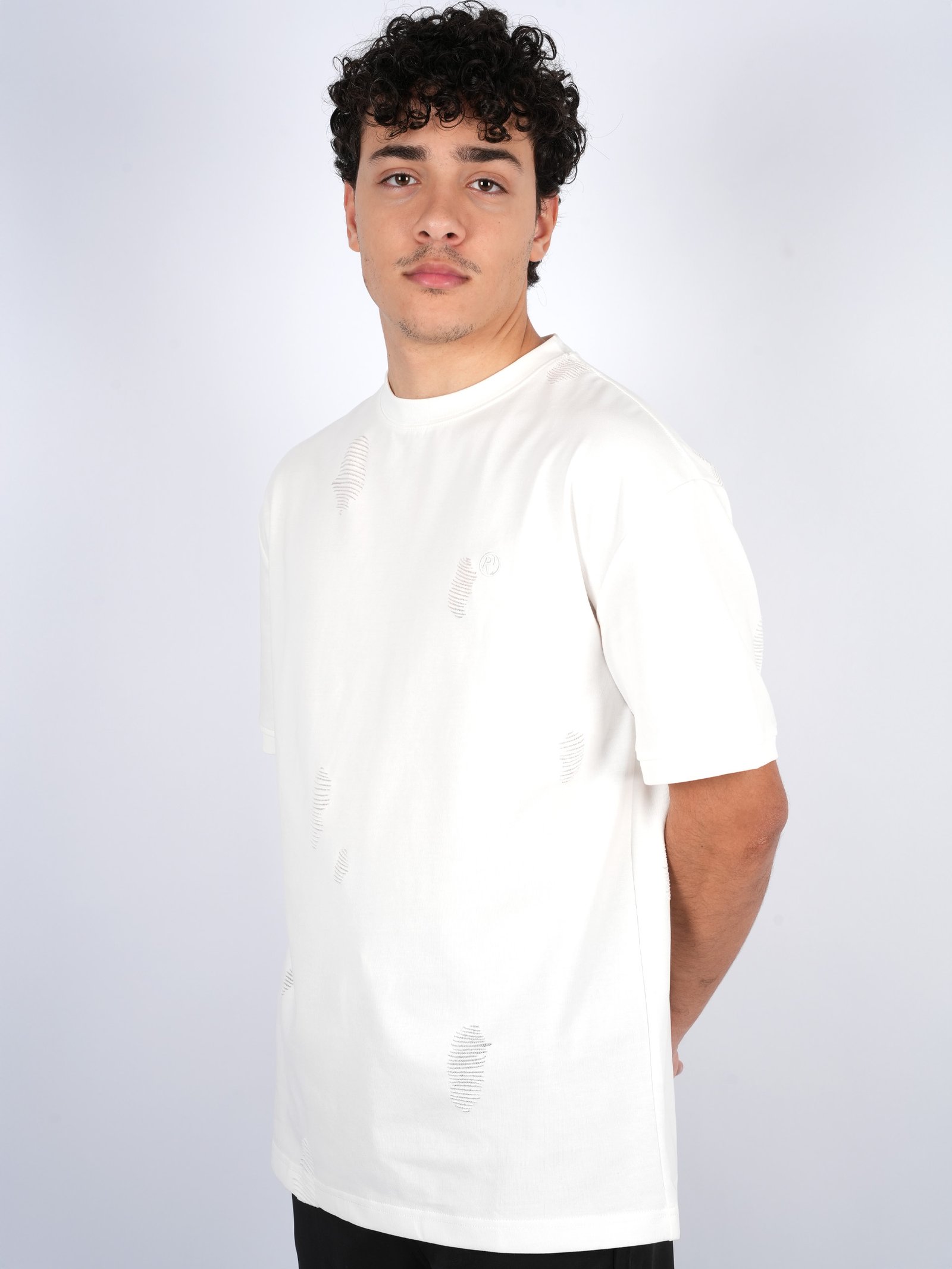 Men’s Oversized Distressed Print T-Shirt