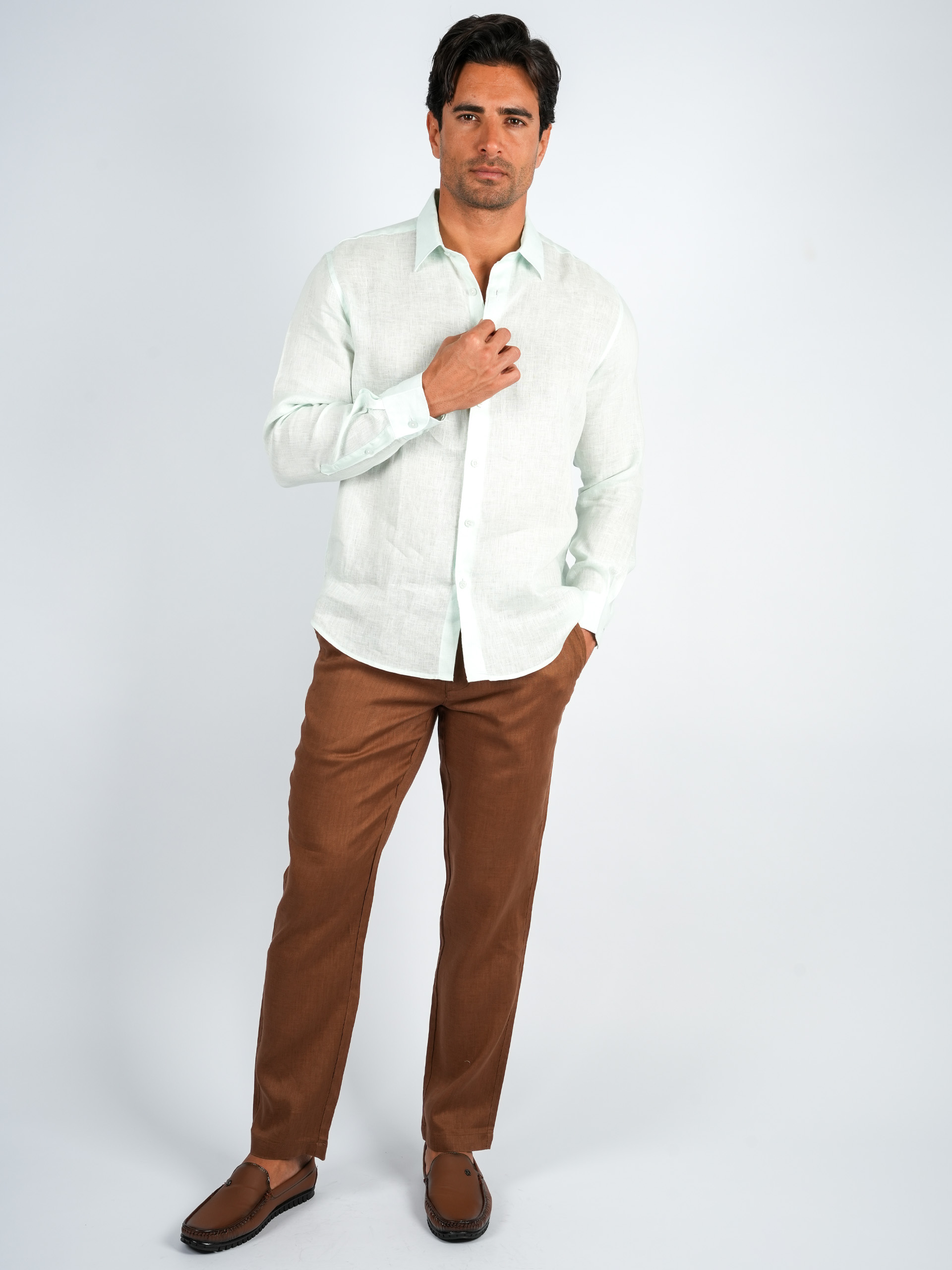 Men’s Regular Fit 100% Linen Shirt