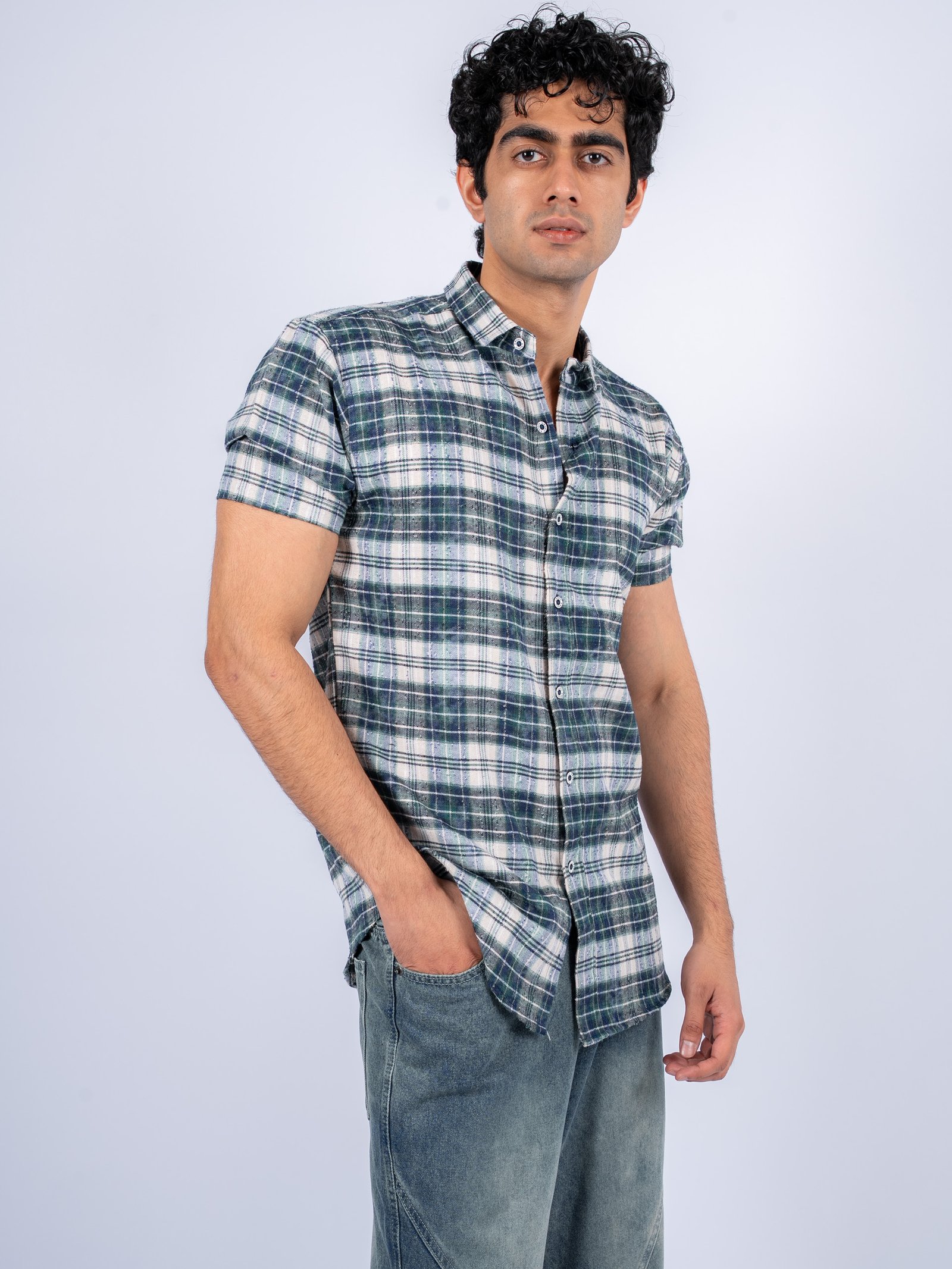 Men’s Slim Fit Checked Shirt H/S
