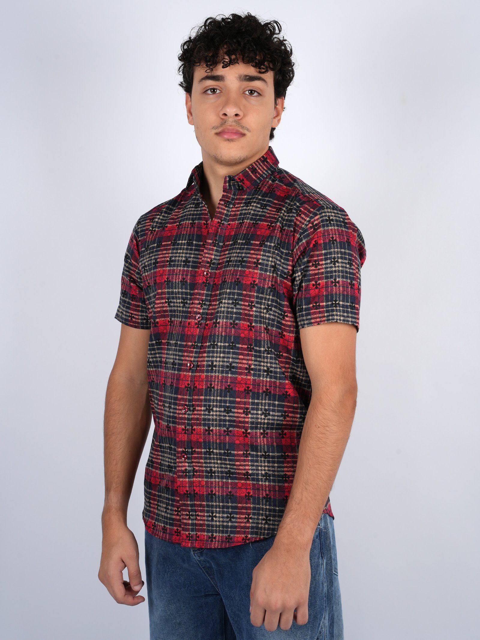 Men’s Slim Fit Classic Plaid Shirt H/S