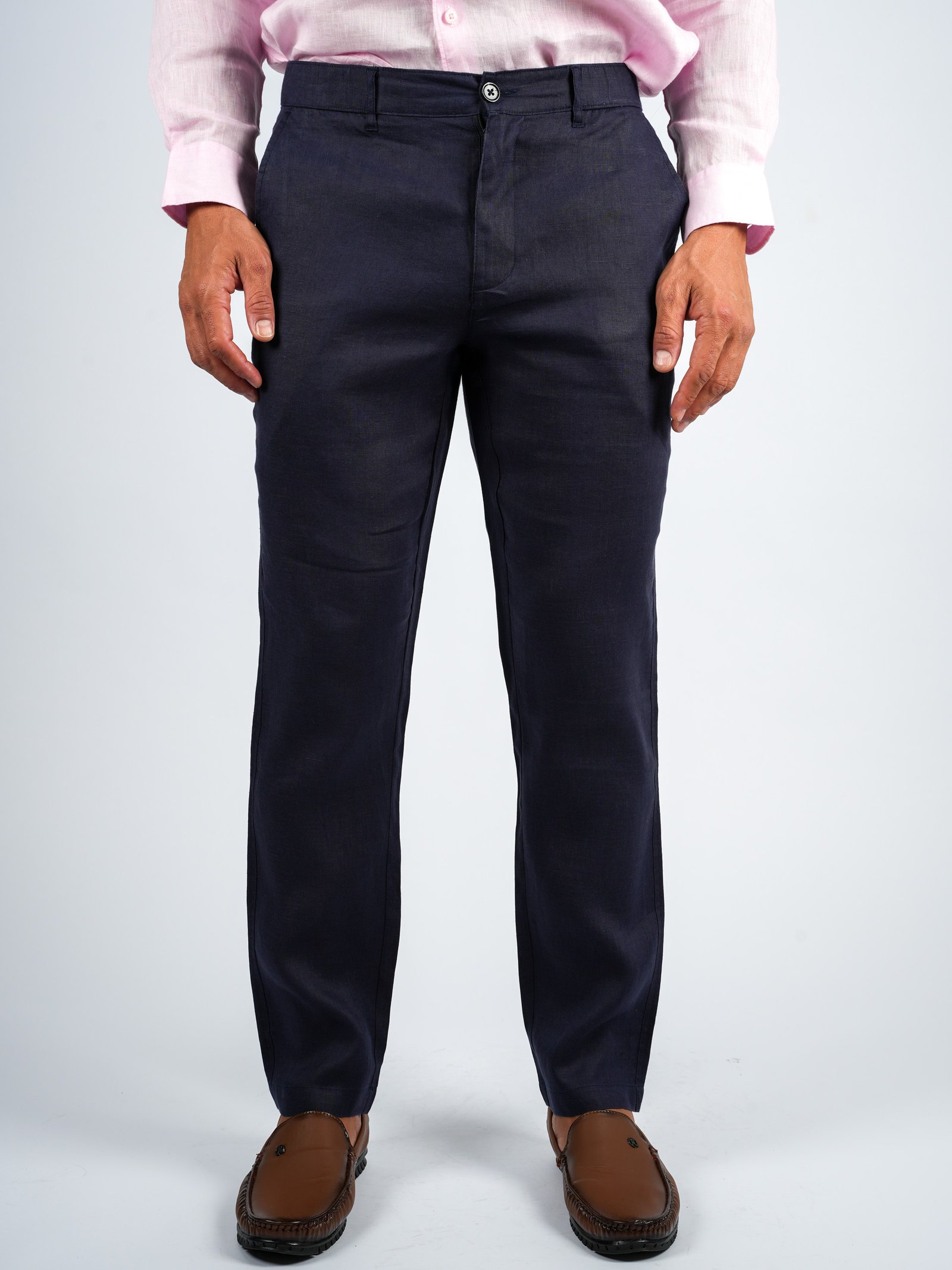 Men’s Straight Fit 100% Linen Pants